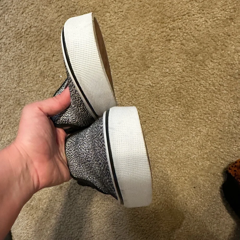 Vans Asher Spots Black Slip On Women's Skate Shoes - Excellent Condition